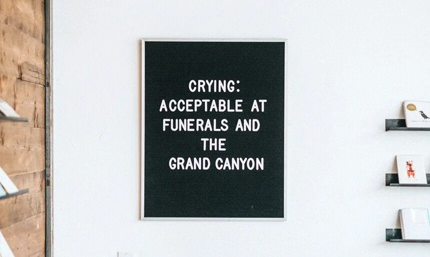 Image 4: Llorar es aceptable en funerales y en el gran cañón