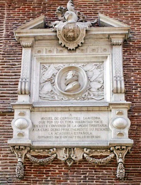 Image 4: Placa conmemorativa en el monasterio de San Ildefonso y San Juan de la Mata a Cervantes