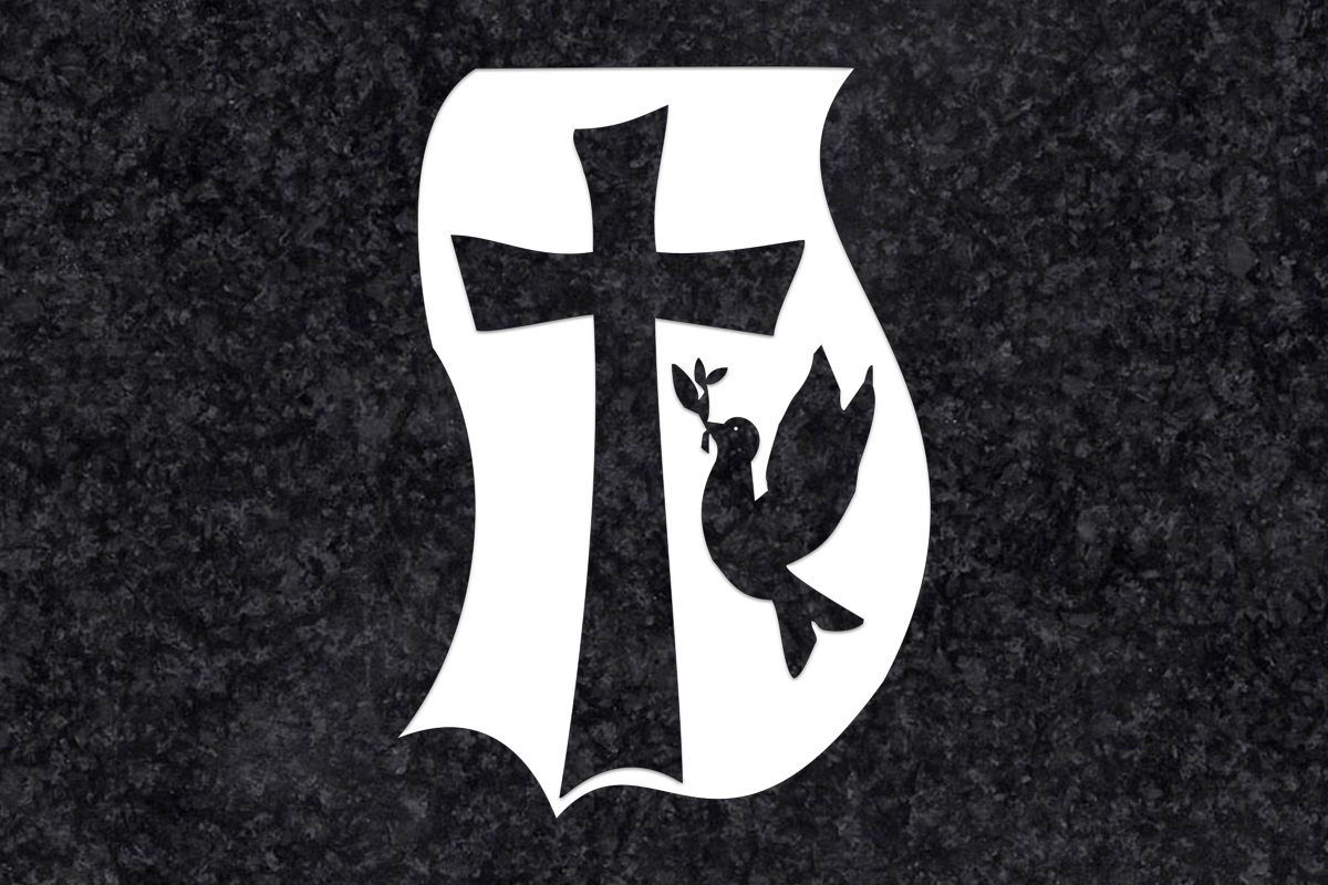 Diseño para Grabado Cruz con paloma 058