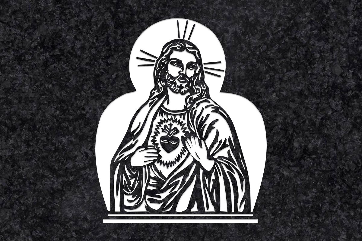 Diseño para Grabado Corazón de Jesús 017