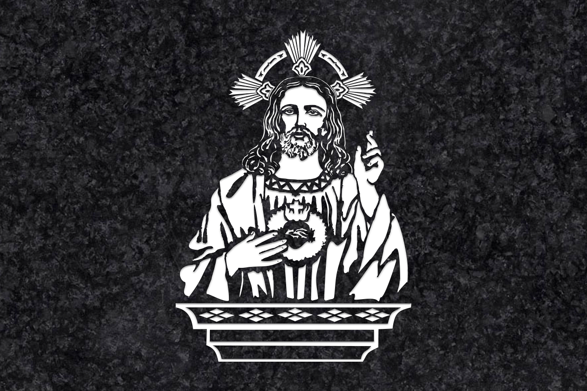 Diseño para Grabado Corazón de Jesús 080