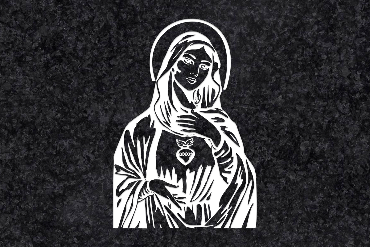 Diseño para Grabado Corazón de María 095