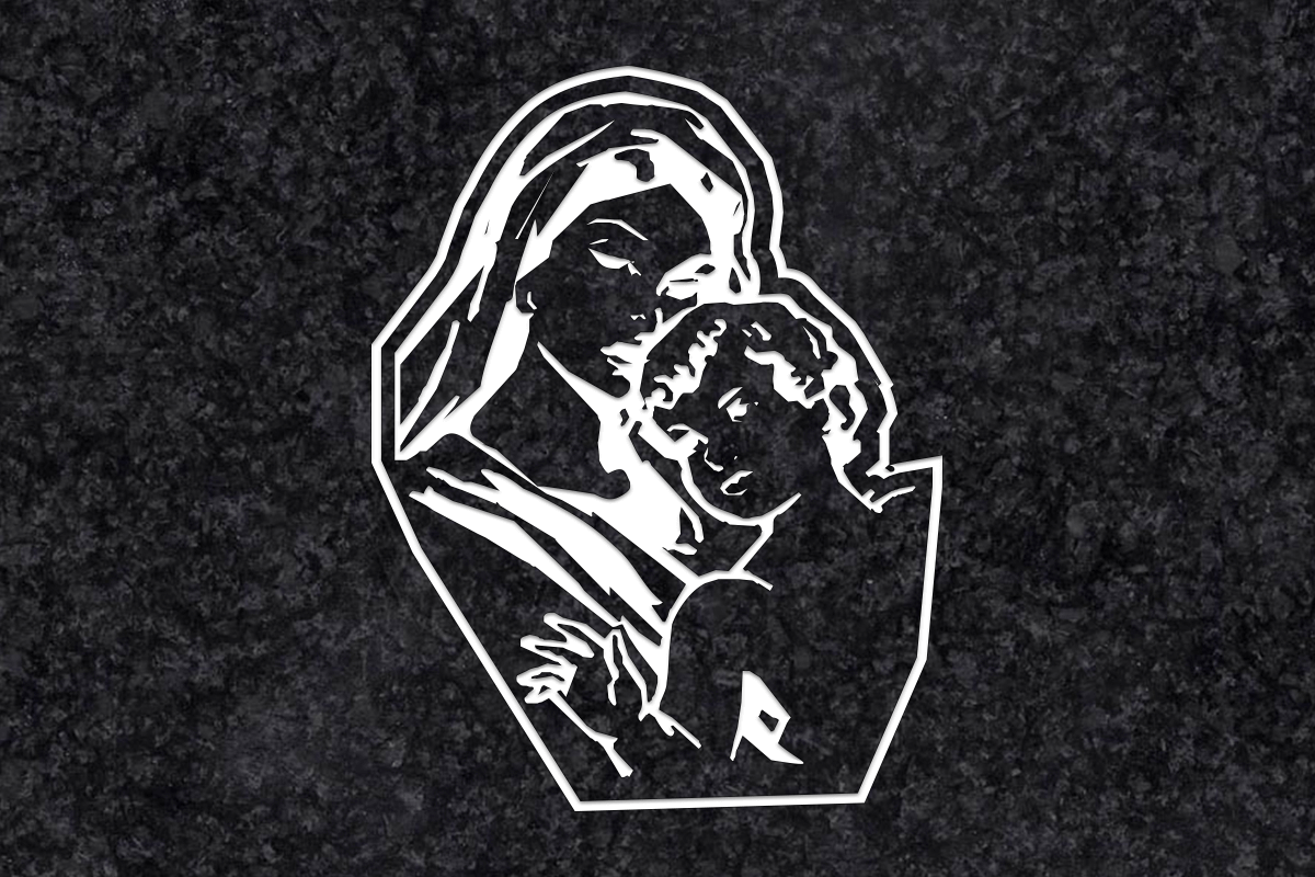 Diseño para Grabado Virgen 026