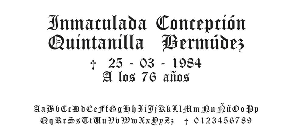 Tipografia Moreno Gótica #01