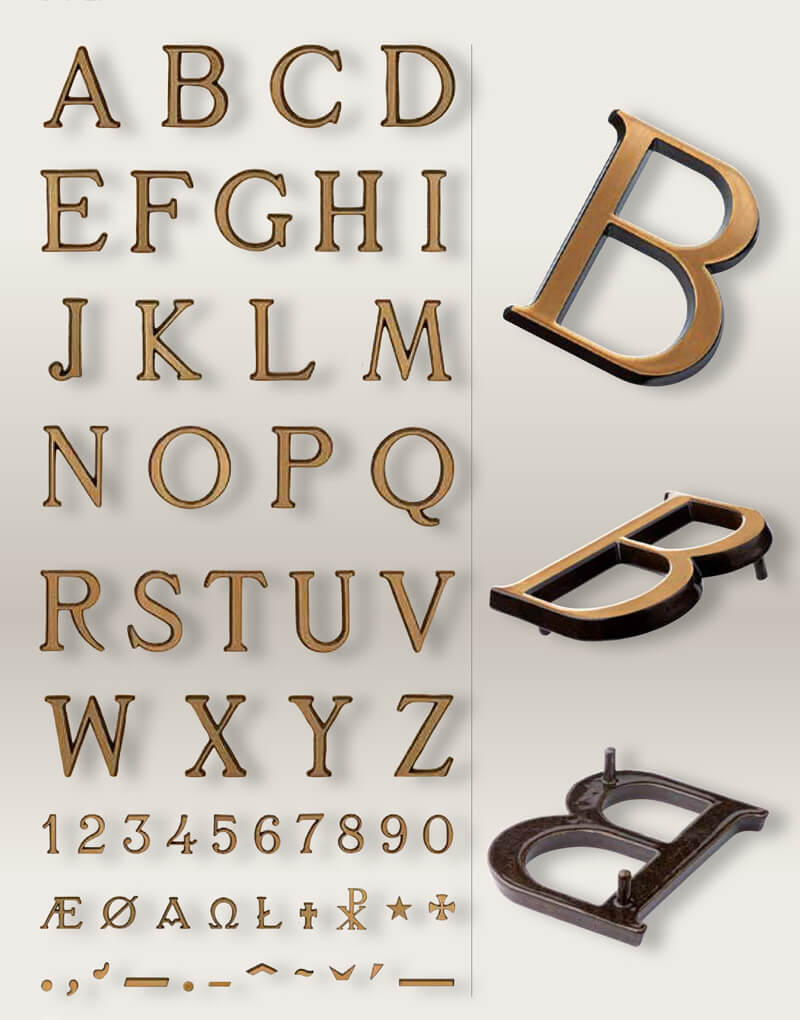 Tipografia Bronce ROMANA